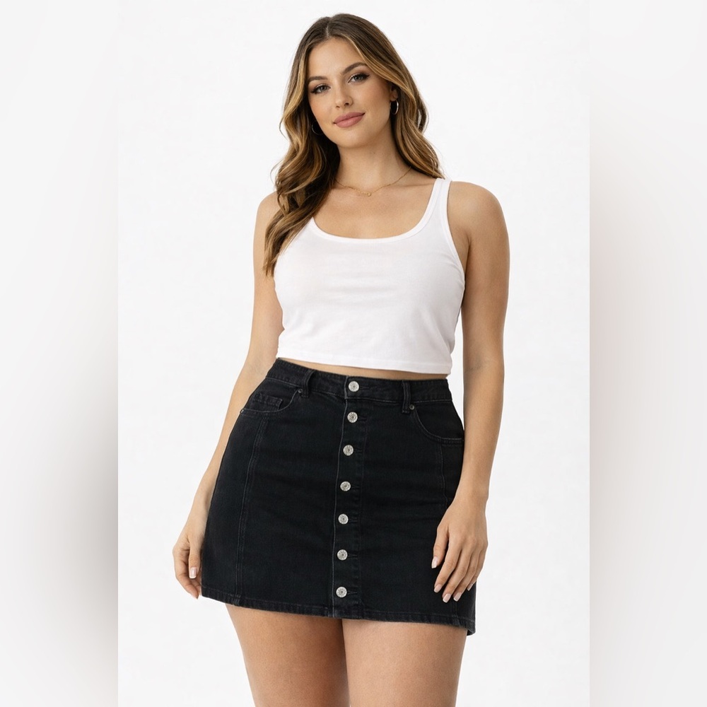 American Eagle Outfitters Black Denim Skirt